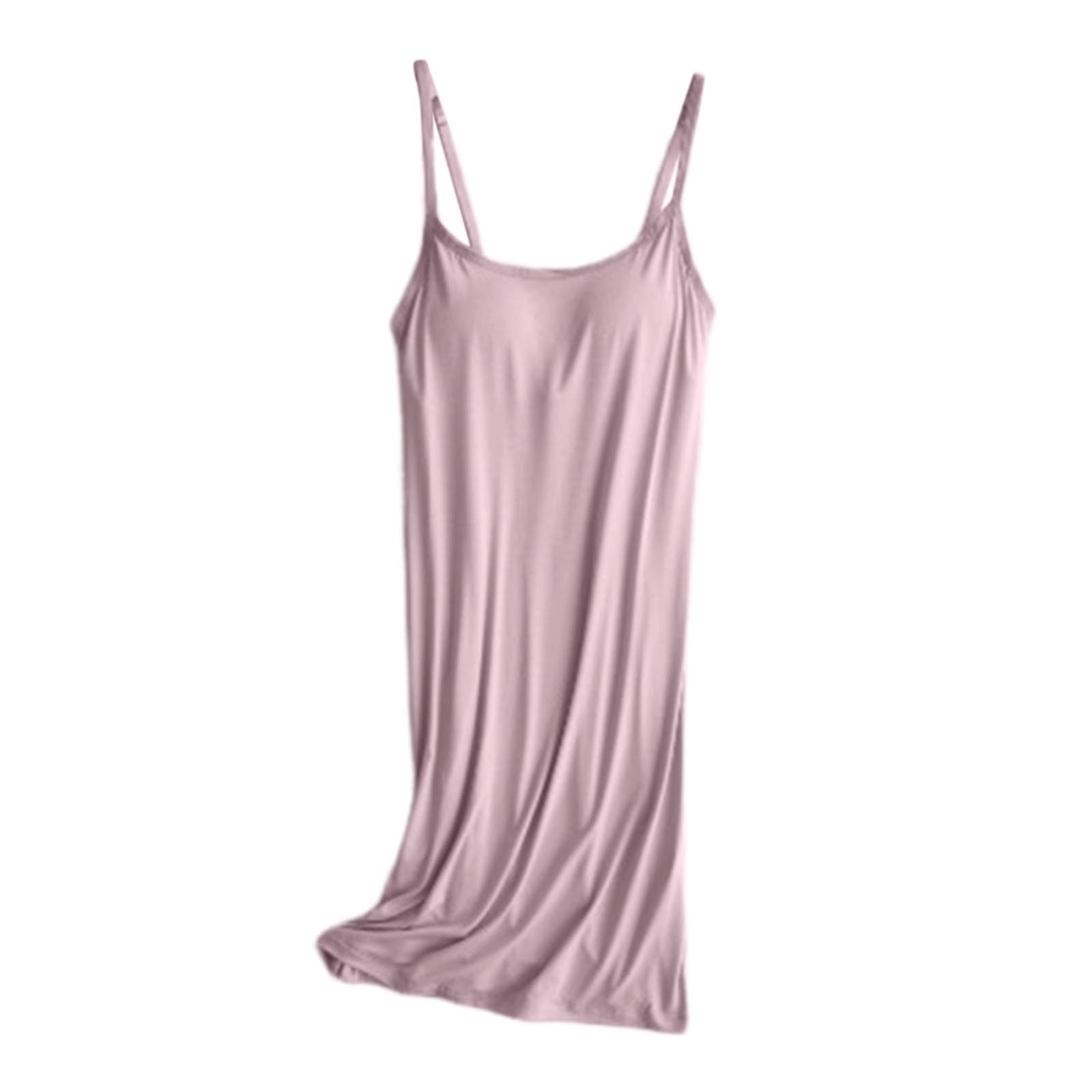 thumbnail image 5 of Camisón sin mangas para mujer: copa con relleno para el pecho, poliéster, vestido largo sexy, tallas M-XXL, espalda nadadora y cuello en V., 5 of 5